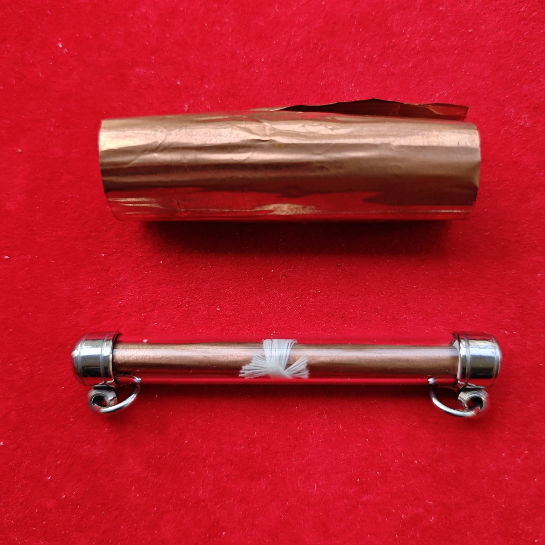 泰国牌 龙婆马哈希拉 龙婆济公 2565 手刻福红铜福管 手工艺品