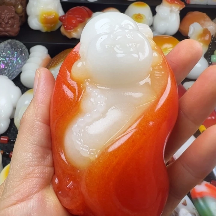 新疆戈壁五彩石金丝