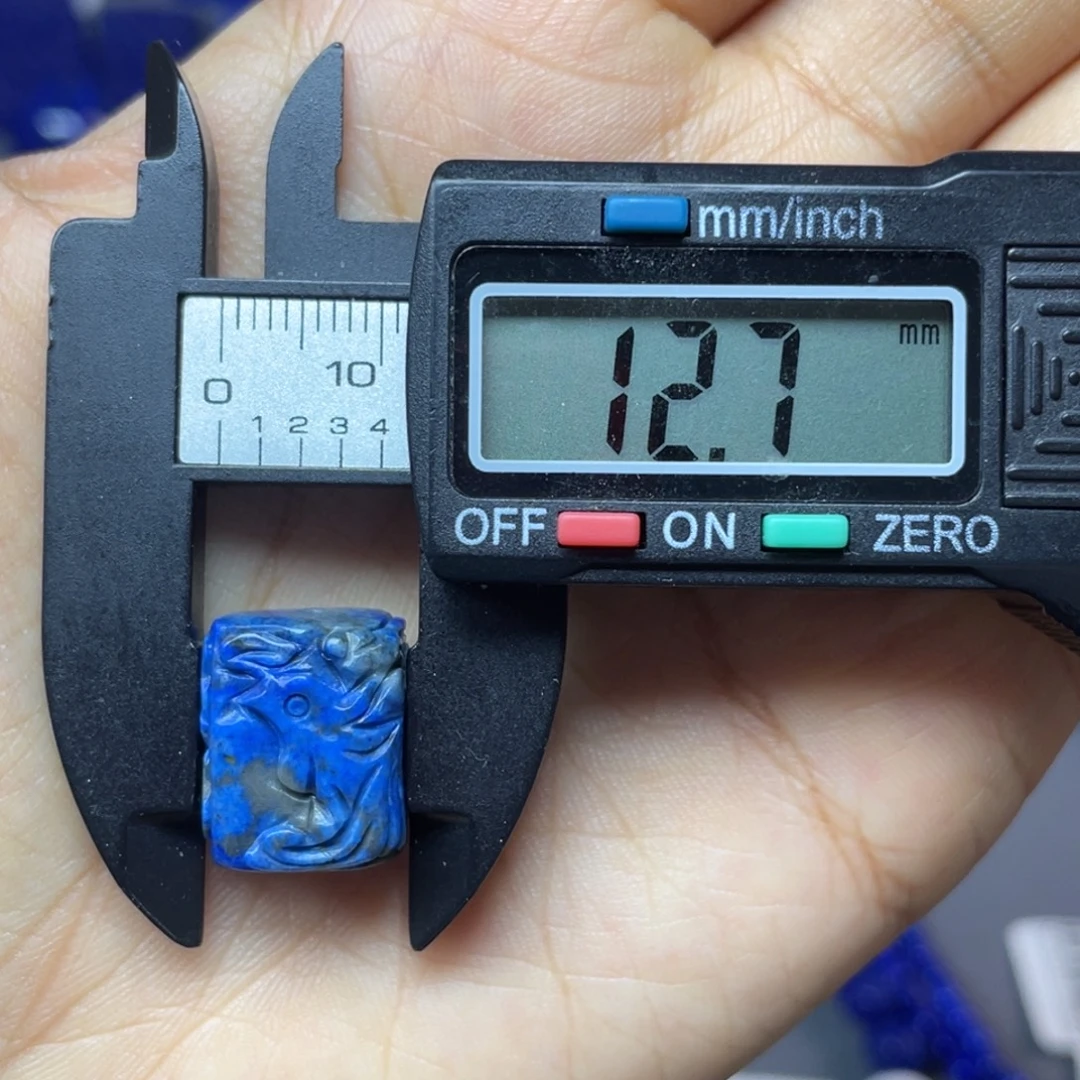 青金石未镶嵌12×15mm雕刻配饰