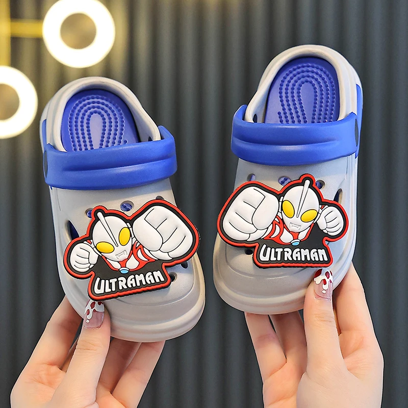 奥特曼儿童拖鞋男童2025夏季宝宝家居婴幼儿女童洞洞鞋软底防滑