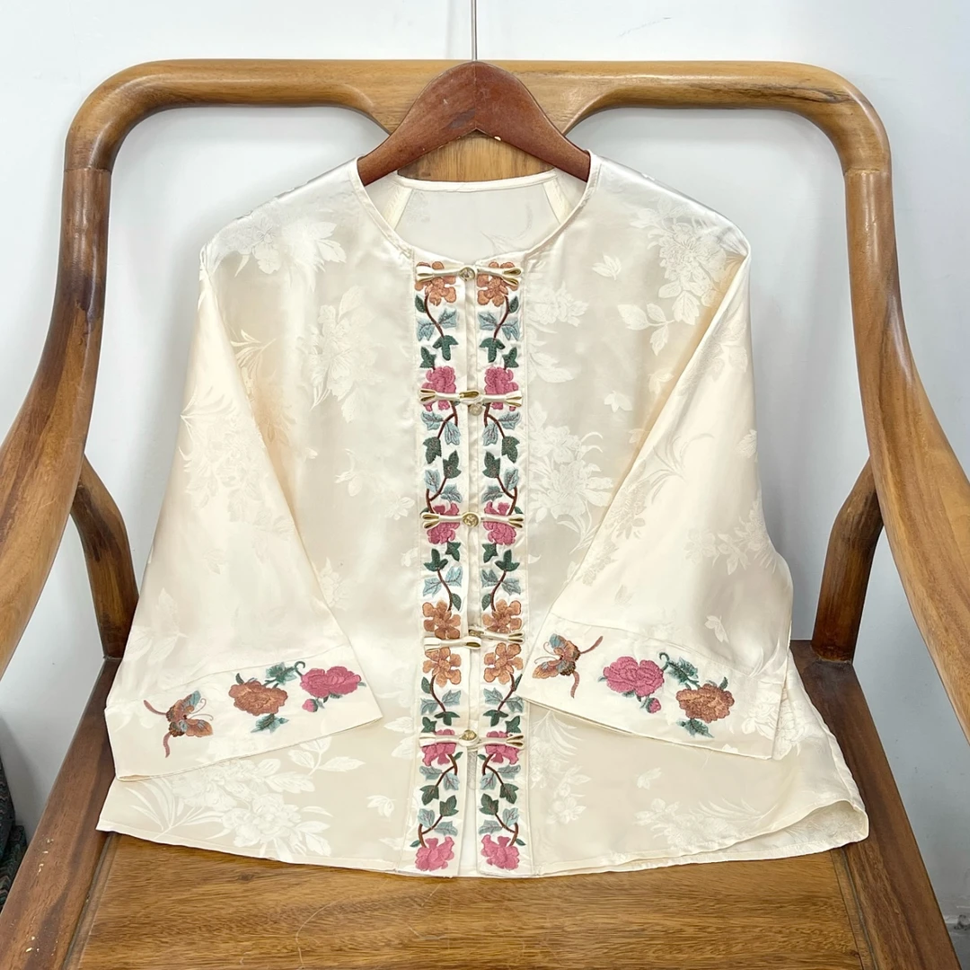 《拂春风-外套》新中式国风提花女士外套