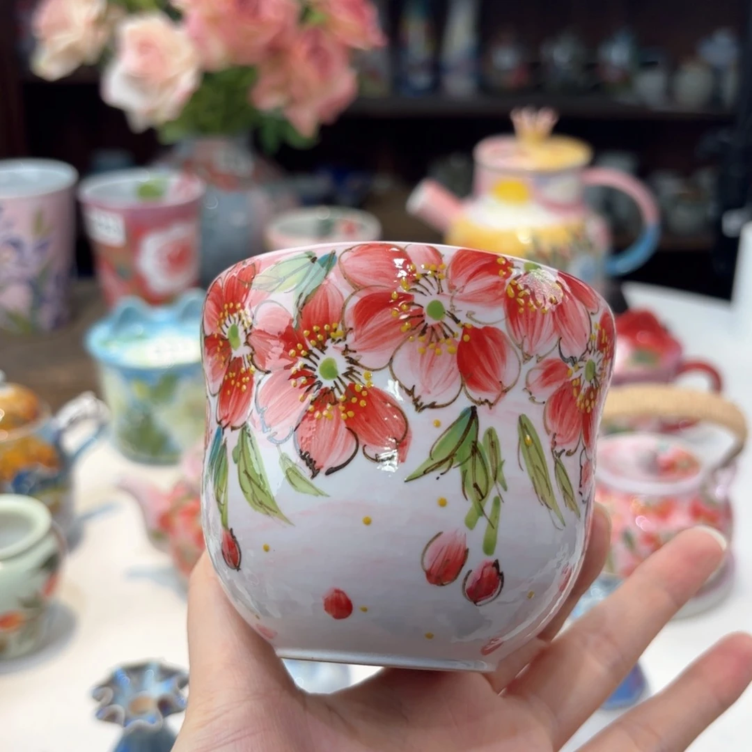 景德镇手绘高温釉下彩陶瓷茶具