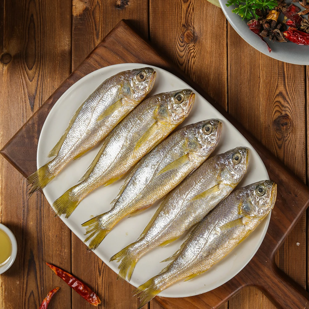 三去黄花鱼 去鳞去鳃去内脏大黄鱼400g*4