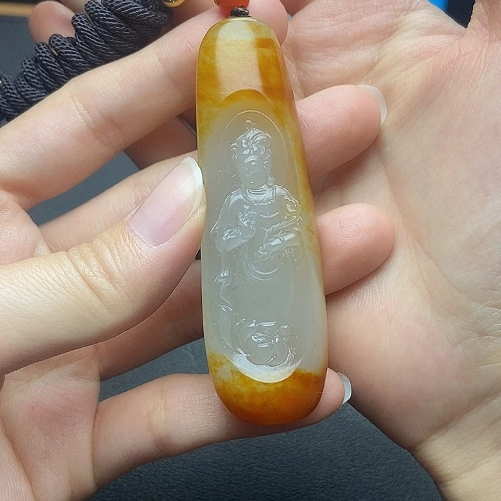 和田玉未镶嵌挂件此**废N