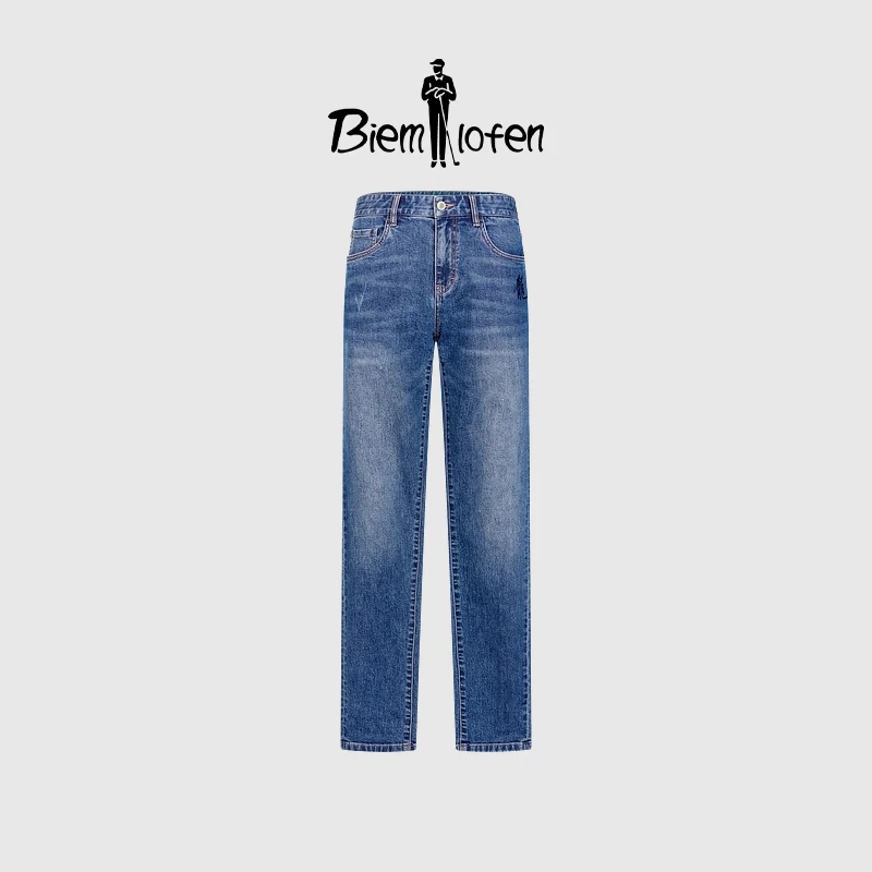 【故宫宫廷文化联名系列】比音勒芬春夏新款国潮休闲牛仔裤男