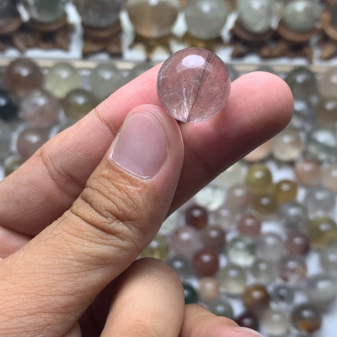 穿****水晶珠宝半成品未镶嵌发晶球