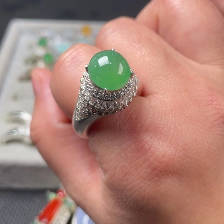 翡翠未镶嵌戒指缅甸天然翡翠