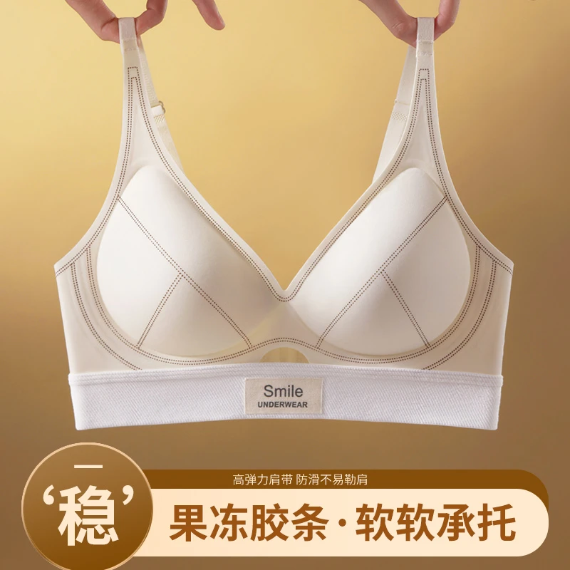 内衣女2025新款夏季薄款无痕无钢圈小胸聚拢型文胸罩防下垂收副乳