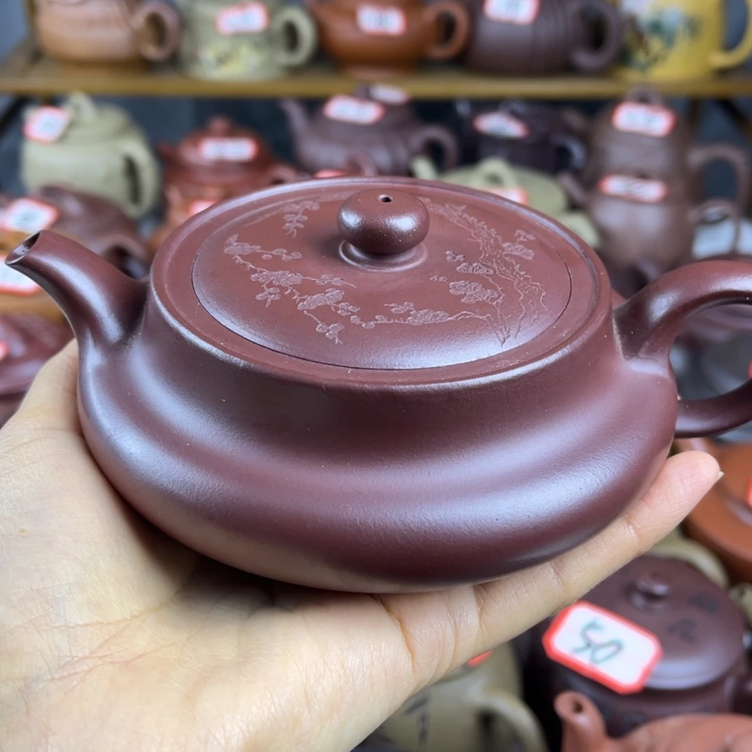 紫砂茶壶宜兴紫砂壶微瑕泥门收缩纹鼓包6