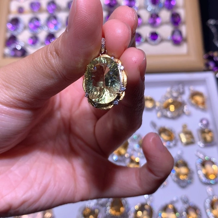 【闪购商品】银S925镶嵌戒指黄晶