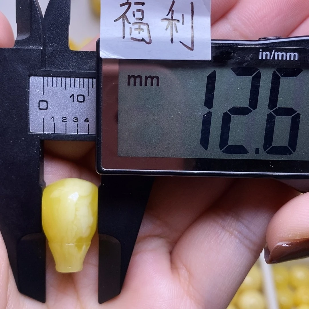 裸石琥珀未镶嵌蜜蜡三通
