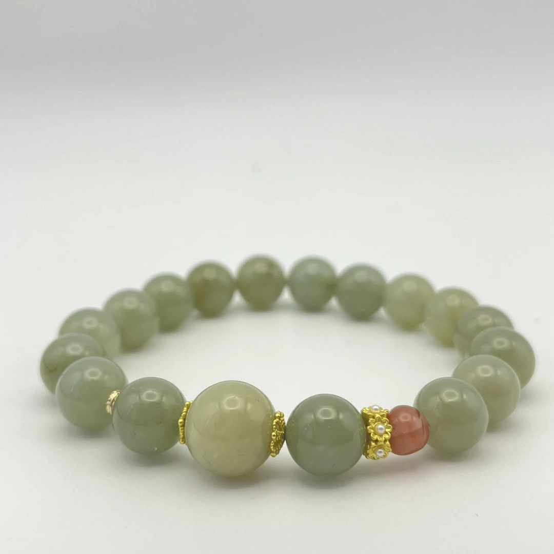 H76和田玉手链轻奢手串精美气质甜美简约款