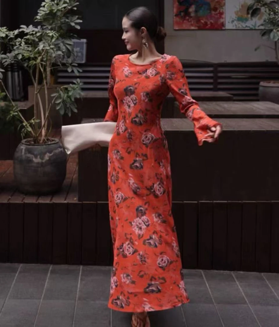 SENBIYAO/森比垚  5569#新款时尚女士优雅连衣裙