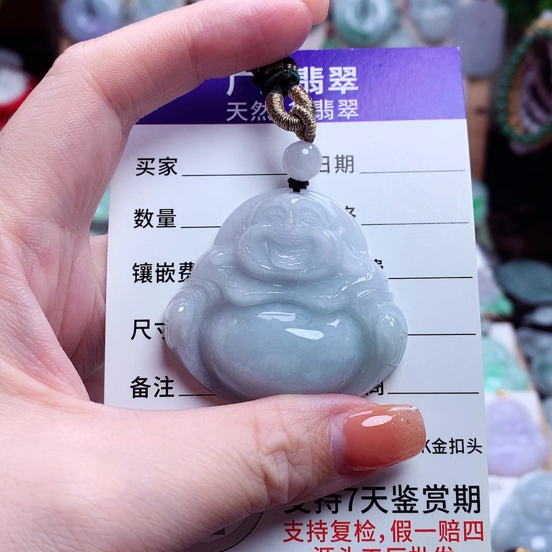 颈饰未镶嵌翡翠佛公35