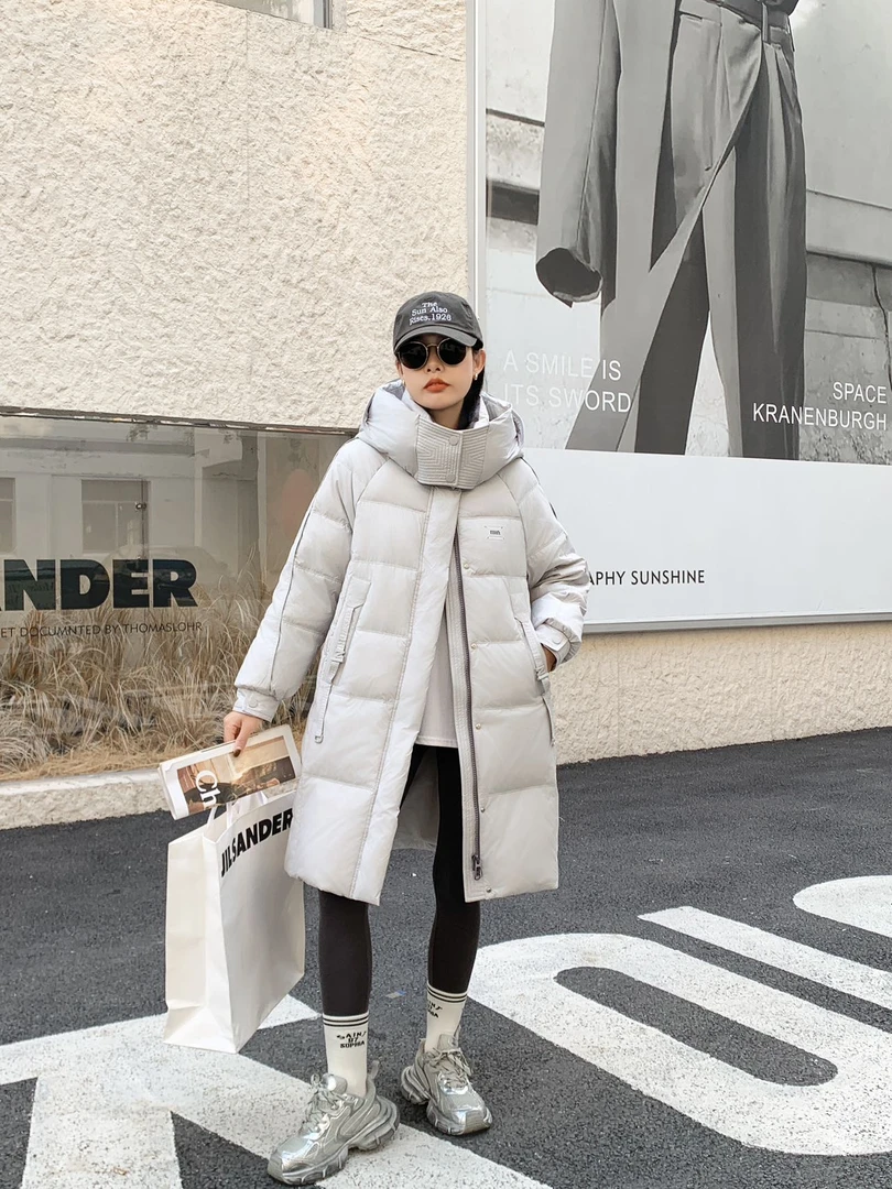 Pada&YK【保暖能手】90白鸭绒 时尚长款羽绒服 8676 Hi Fortune