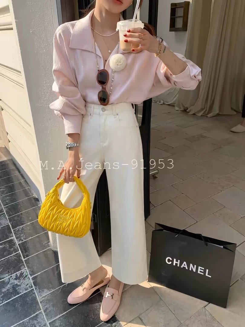 【91953】 春夏 四面弹 九分弹力直筒裤 时尚简约