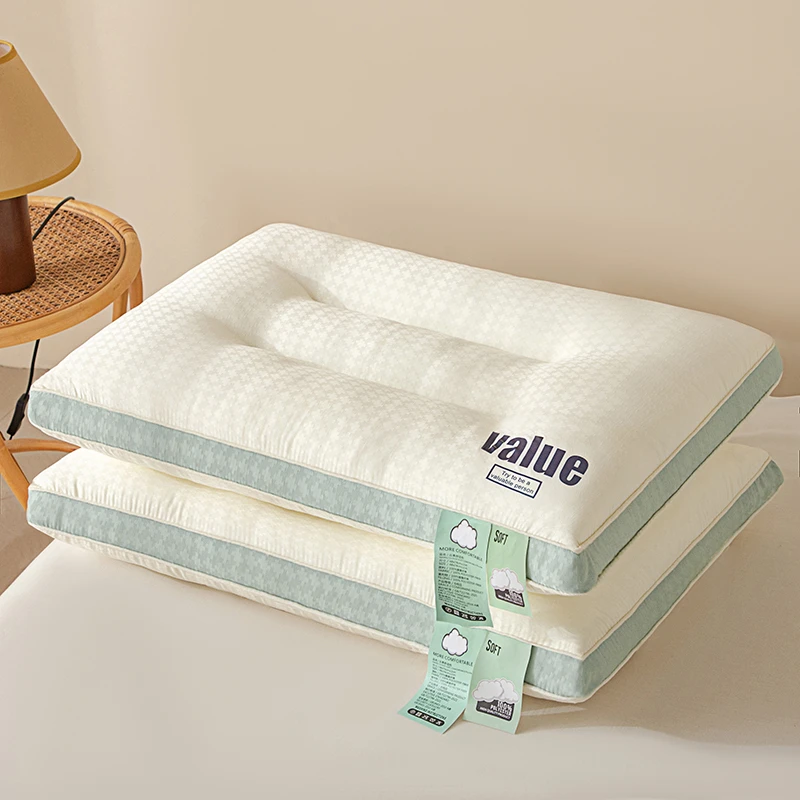 欧诗顿枕头护颈椎助睡眠枕芯家用一对成人颈椎枕学生睡觉专用整头