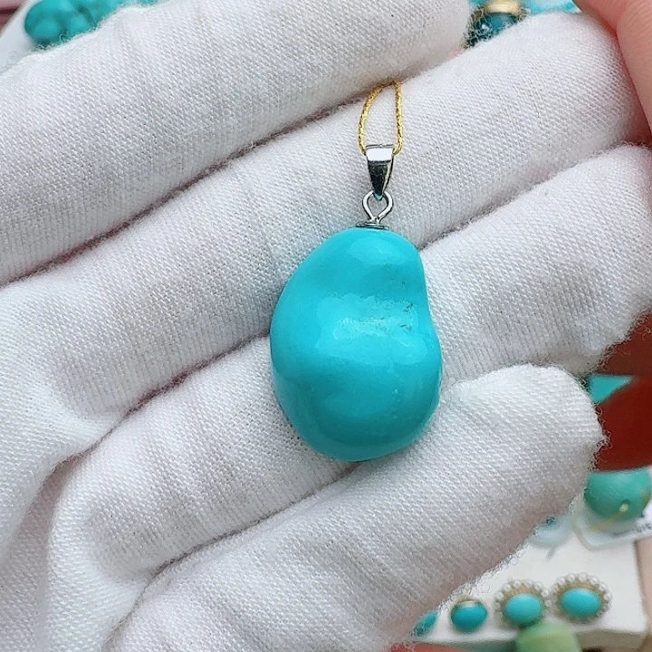 银S925镶嵌绿松石珠宝奇石