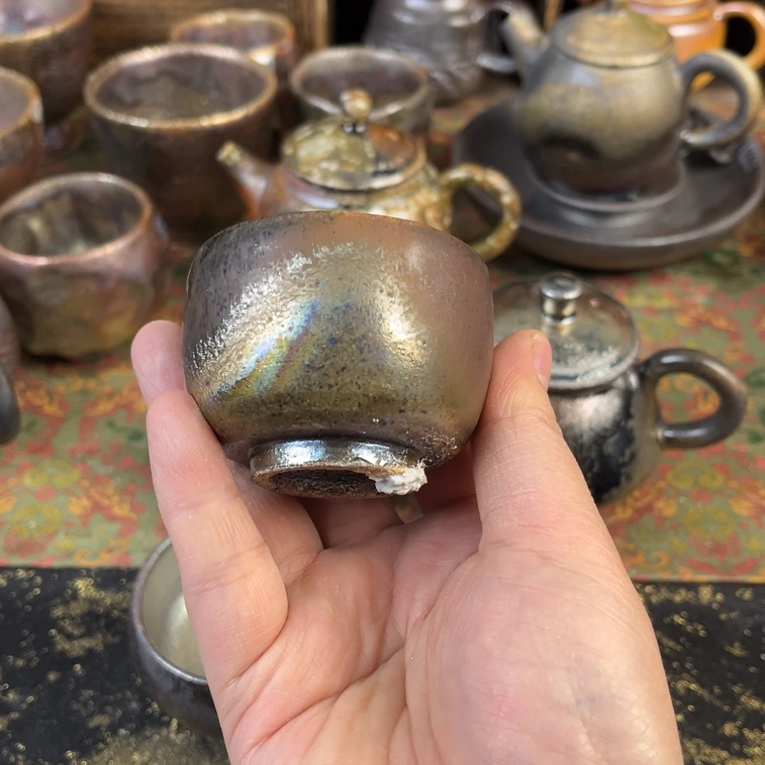 杯叶**好柴烧茶器主人杯子