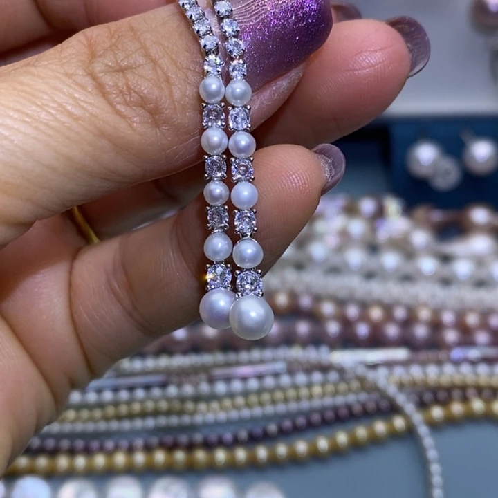 银S925镶嵌淡水珍珠首饰珠宝