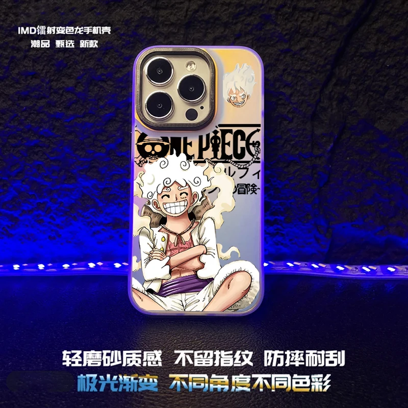 适用苹果16手机壳iphone15promax男14款13/12/11plus镭射尼卡路飞