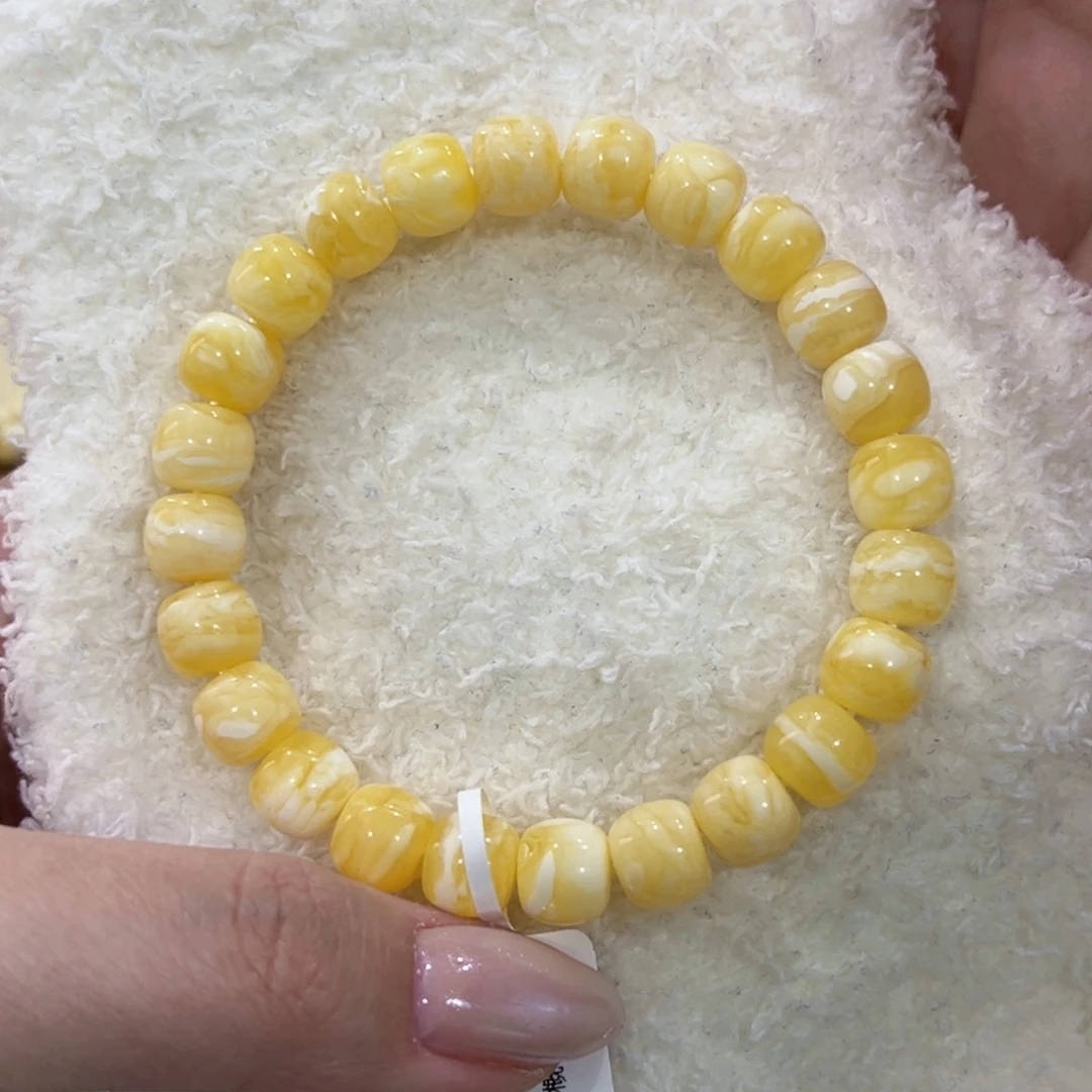 蜜蜡手链未镶嵌M****y9m虎皮老型手串