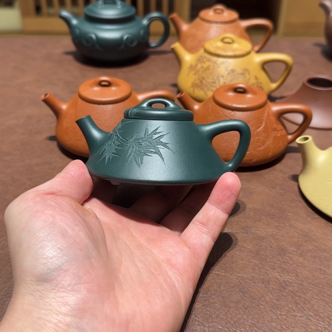 臭***氓紫砂茶壶民国绿文瓢