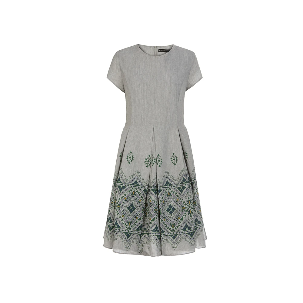 S·DEER圣迪奥蕾丝显瘦气质轻奢时尚女士夏季优雅连衣裙S17281241