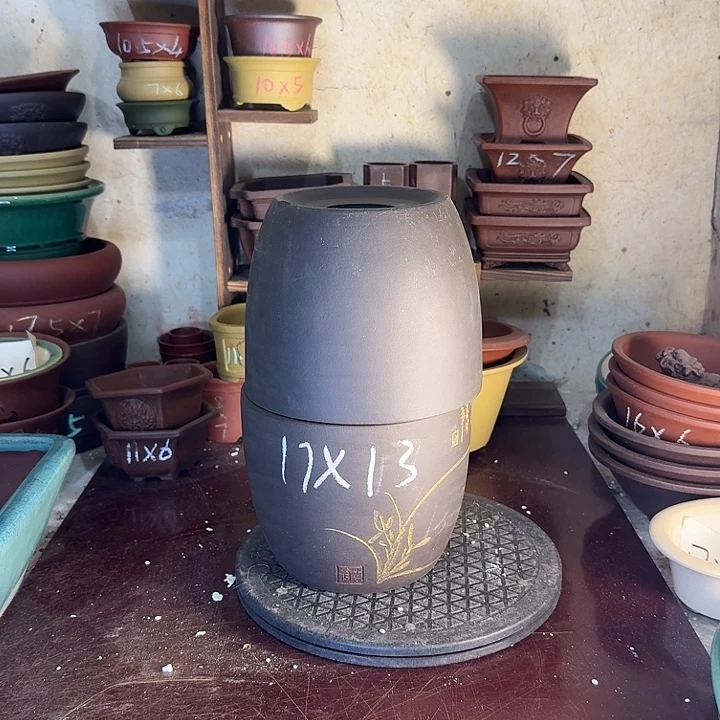 宜兴紫砂花盆手工制作