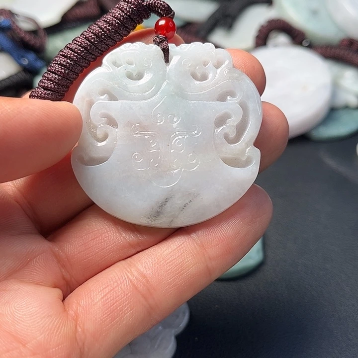 翡翠颈饰未镶嵌天然緬甸翡翠a貨掛件