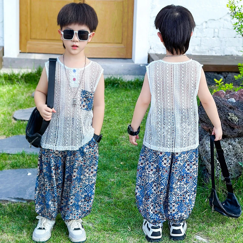 男童夏装套装帅气小男孩夏季薄款衣服儿童韩版服装痞帅炸街童装潮