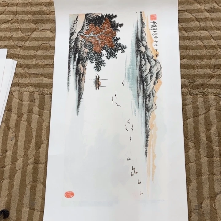 国画花鸟等多种鸟类的栖息