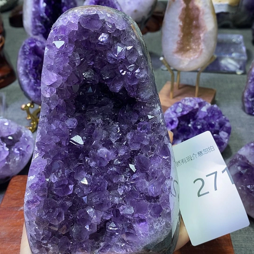 紫晶珠宝半成品未镶嵌