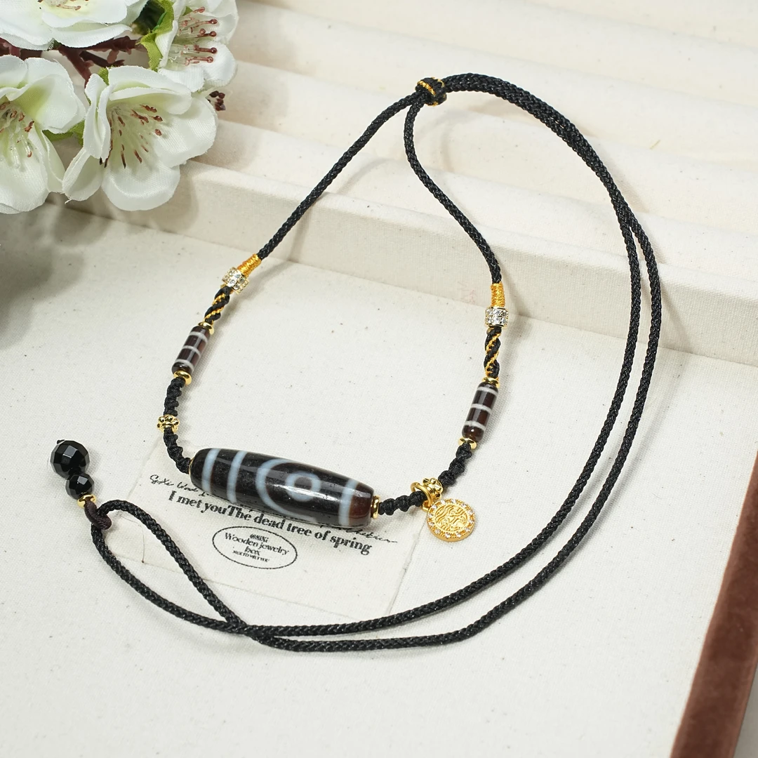 【观澜珠宝】二眼玛瑙项链 民族风藏式吊坠 多样发其一 1903