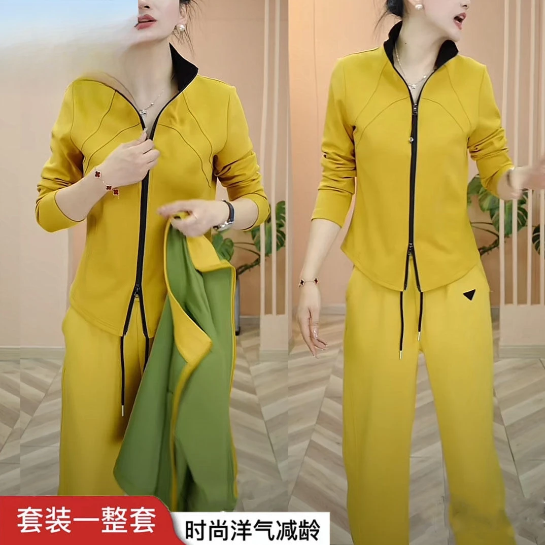 2025春秋爆款女装新款时尚气质休闲运动服套装宽松裤子上衣一整套