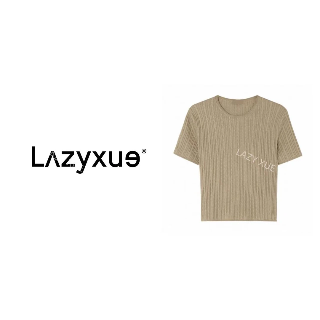LAZYXUE薛懒懒/时尚休闲百搭夏季春夏设计师圆领针织上衣 02876