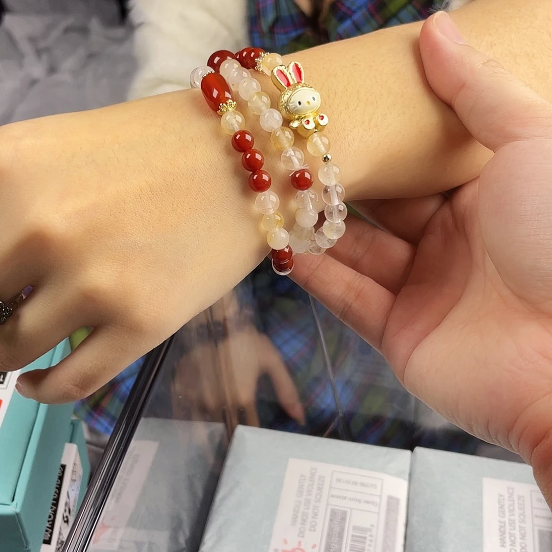 银S925镀金镶嵌手串水晶