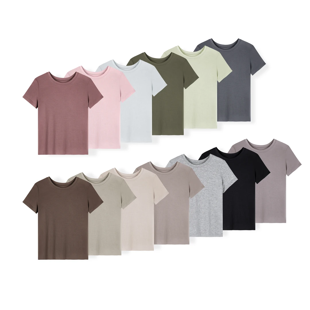 【面膜T】3.0升级版 兰精 绝妙简约百搭圆领T恤770068修身半袖纯色