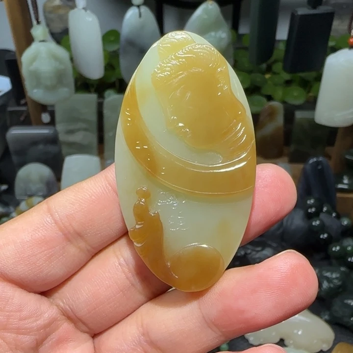 和田玉未镶嵌挂件