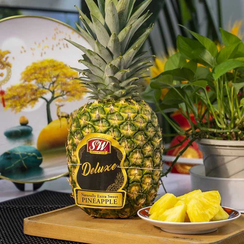 自然成熟凤梨1个：750g+_100g