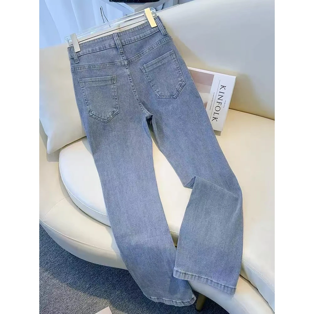 781-790春款牛仔阔腿百搭