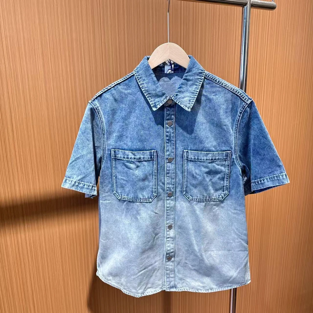 思家 男款休闲牛仔衬衫 01E40 DM24F329