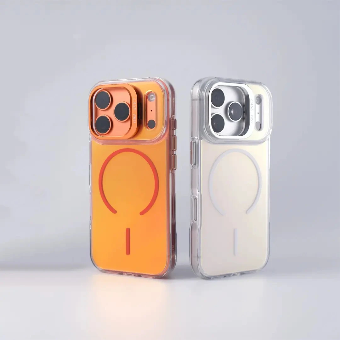 新款镭射渐变镜头支架适用三星苹果iPhone17Promax/12手机壳16e