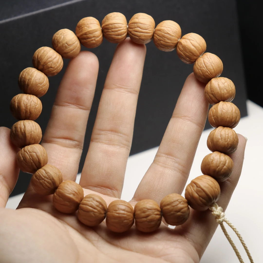 【DING鼎出品】精挑-猴头核桃双鳍南瓜手持-三维同尺-原皮原色-无修