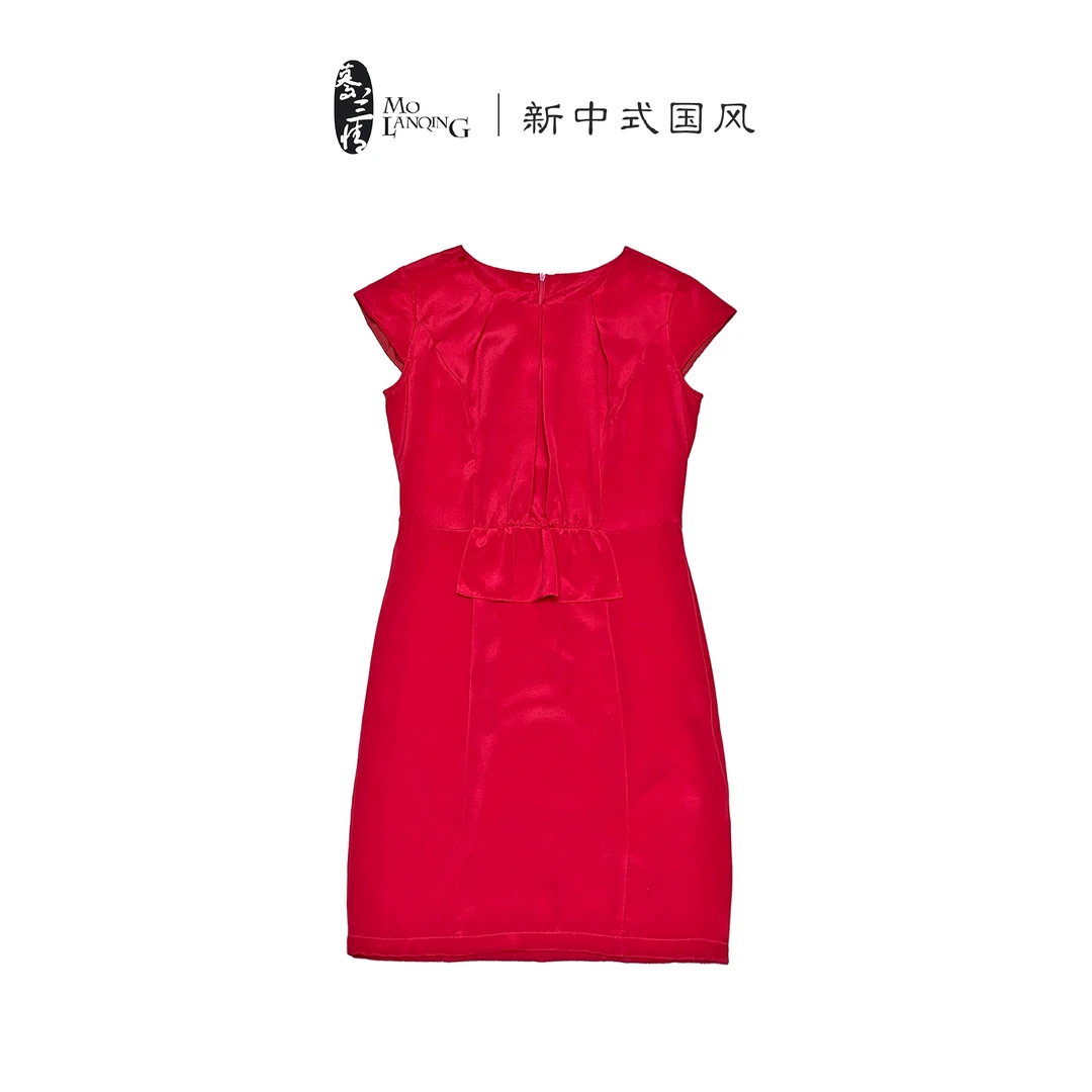 精品时尚圆领女士连衣裙4070