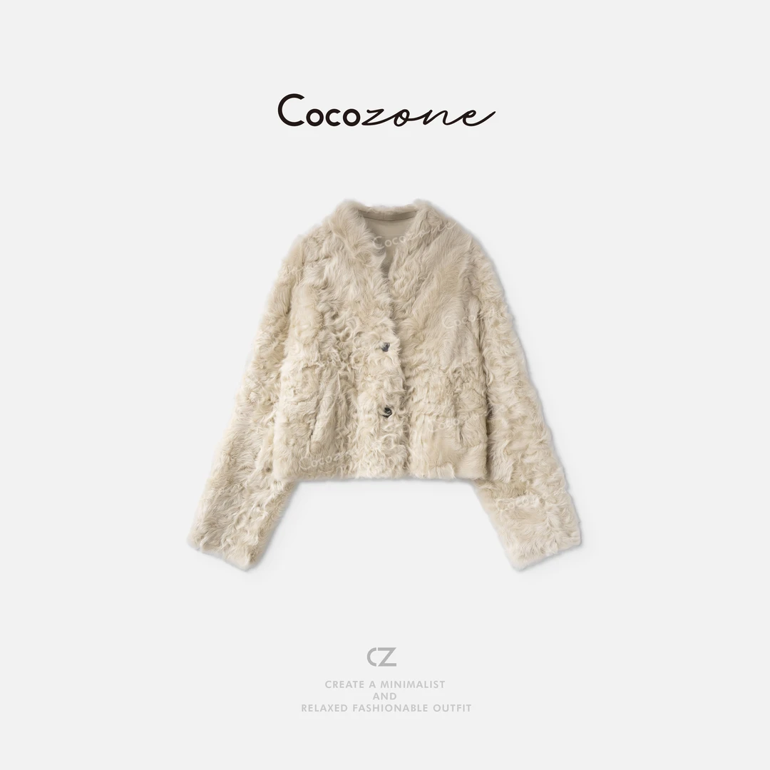 COCO ZONE 刘一一“流光湖羊”100小湖羊皮复古皮草 CD2A1650