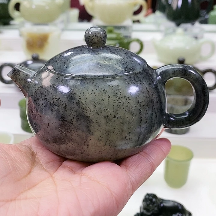 未镶嵌和田玉挂件茶壶190m l