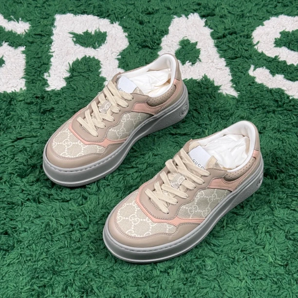 未使用 GUCCI/古驰 饼干鞋麦粉色 36码