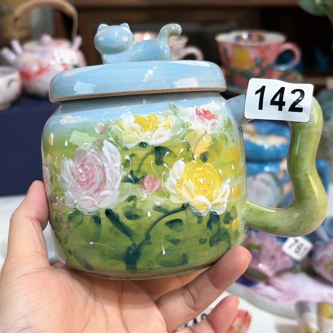 景德镇手绘高温釉下彩陶瓷茶具