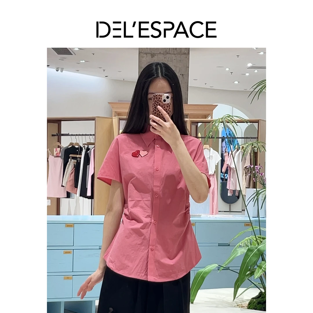 轻壤 短袖褶皱上衣 DY256S454